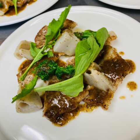 豚ロースのシャンピニョンソース